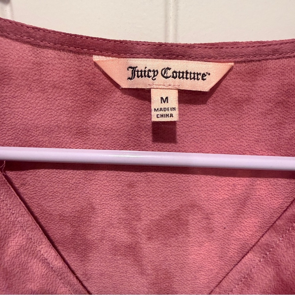 Juicy Couture Pink V-Neck Top - Picture 3 of 9